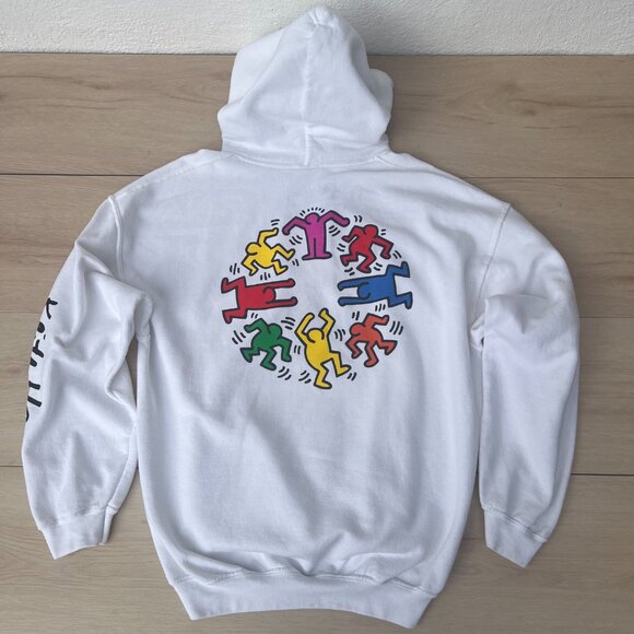 Keith Haring Circle of Men Dance White Hoodie (M/L) Underconusmptioncore/Skater - Picture 2 of 15